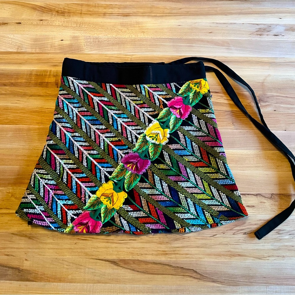 Embroidered Wrap Skirt